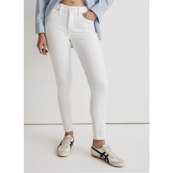 Madewell Denim - Madewell 9" Mid-rise skinny crop white jeans size 29P